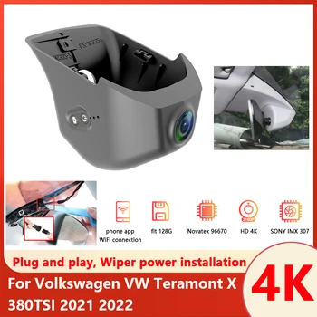 Naujas! 4K Automobilių DVR Wifi Vaizdo įrašymo Brūkšnys Cam Kamera Lengvai montuojama Aukštos Kokybės Volkswagen VW Teramont X 380TSI 2021 2022