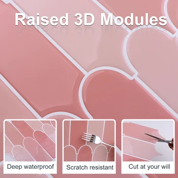Didelis Dydis 3D Plytų Dizaino Tapetai Stipriais Klijais Klijuoti Virtuvė ir Vonios kambarys Backsplash