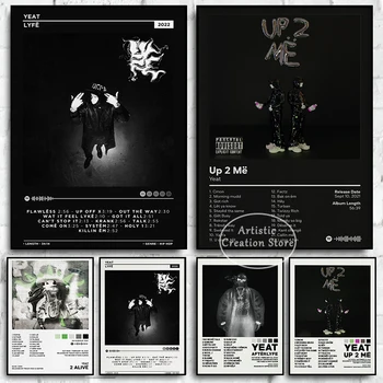Yeat - Lyfe Plakatai Pop Reperis Yeat Albumų Muzika Spaudinių Drobės Tapybos Sienos Menas Nuotraukas Miegamasis Klubinės Muzikos Sienų Dekoras, Dovanos