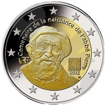 Prancūzija, 2012 m. Pierre ' s Šimto metų Jubiliejų 2 Eurų Proginių Monetų UNC yra 100% Originalus