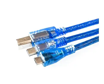 30cm USB Kabelis Uno r3 Nano/MEGA 2560/Leonardo/Pro mikro/DĖL Mėlynos Kokybę A tipo USB/Mini USB/Micro-USB 0.3 m Arduino