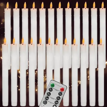 3D-Viko Siaurėjantys Led Žvakės su Nuotolinio Elektros Laikmatis Realus Flameless Mirgėjimas Žvakė, Lempa Valentino Diena, Vestuvių Dekoras