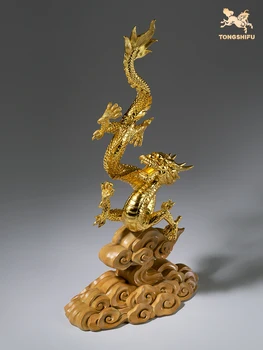 Limited Edition Pietryčių Azijoje Namų meno exorcise piktųjų dvasių Bendrovė klestinčią VIRŠŲ aukso drakonas Vario Dekoratyvinis Ornamentas