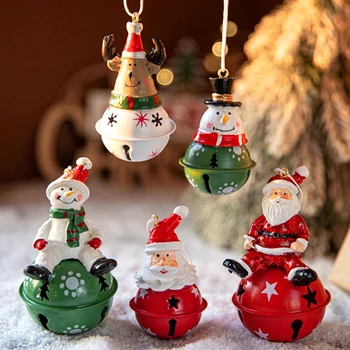 Naujas Kalėdų Dažytos Dervos Sniego Geležies Bell Pakabukas Kūrybinė Dekoravimo Kalėdų Eglutė Pakabukas Pakabukas Dekoratyviniai Papuošimai