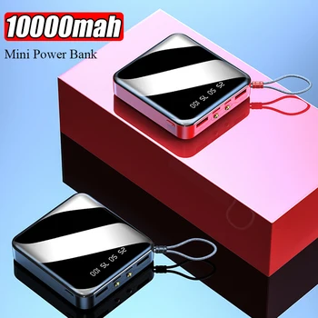 Nešiojamų Galia Banko 10000mAh Mini Powerbank Su LED Light Greito Įkrovimo Išorės Baterija Poverbank iPhone 12 13 Huawei