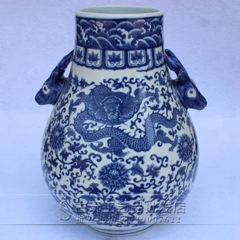 Derliaus Ming ir Čing Keramikos, Porceliano Didmeninė Rankų darbo Amatų Dvigubas Avių Galvos Vaza Namų Puošybai