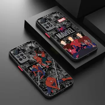 Matinis Atveju Xiaomi Redmi Pastaba 11 12 12S 10 Pro 8 9 8T 11T 9S 10S 11S už Redmi 12 10C 9 12C Stebuklas Animacinių filmų Spiderman Tris