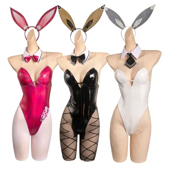 Dvyniai Blanc Noir Cosplay Bunny Mergina Jumpsuit lankelis Fantasia Žaidimas NIKKE Pergalės Deivės Nuslėpti Kostiumas Seksualus Moterų