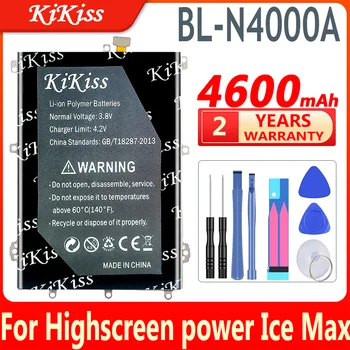 4600mAh KiKiss Galinga Baterija BL-N4000A už Highscreen galia Ledo Max IceMax Pakeitimo Didelės Talpos Baterijas