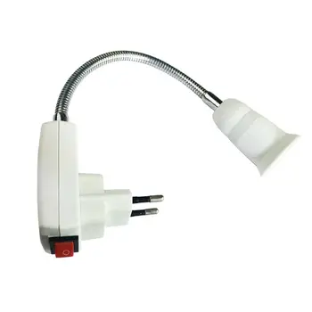 2/3 E27 Lemputės Lizdo Adapteris Keitiklis LED Lempos Pagrindo Jungiklis 30cm ES Plug