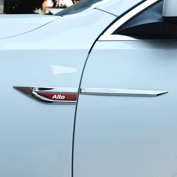 2vnt/Komplektas Automobilio Sparnas Nerūdijančio Plieno Lipdukas Lipdukai Automobilio Modelio Emblema Šildomi Papuošti Reikmenys Suzuki Alto su logotipu, Automobilių