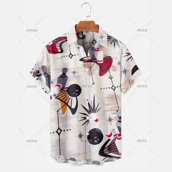 Negabaritinių Apykaklės Marškinėliai Vyrams Atsitiktinis Naujovių 2023 Tendencija Parduoti Kaukolė Kasablanka 3D Spausdinimo Elvis Gengar Street Wear