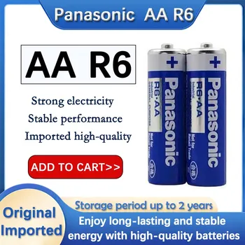 8PCS Panasonic 1,5 V Šarminės AA Baterijos R6P R6 E91 UM3 Super Sunkiųjų Galvaninės Baterijos