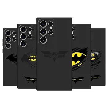 Batman Logo Telefono dėklas Samsung Galaxy S8, S7 S9 S10 S22 Plius S20 FE S23 Ultra 5G S10e S21 S8Plus Coque TPU Minkštas Viršelis