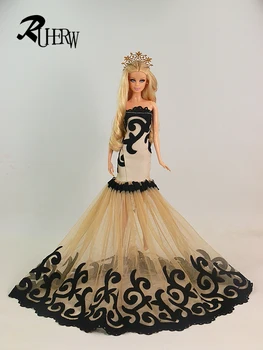 2023 Naujas Black Princess slidinėti Suknelė Przybornik Drabužius Barbie lėlės + Dovana ( 4 poros batų) gera dovana mergaitė