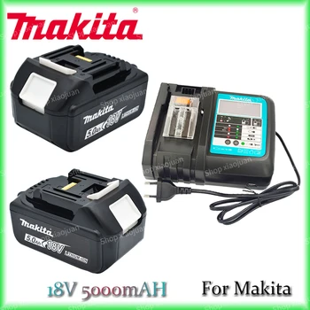 Makita-100% Originalus Įkraunamas elektrinis Įrankis, Akumuliatorius, Keičiamų LED Ličio-jonų, 5.0 Ah LXT 18V BL1860B BL1860BL1850