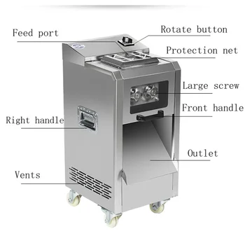 Mėsos Pjaustymo Mašina Komercinės Nerūdijančio Plieno Mėsos Cutter Elektriniai Pjūklai Slicer Dicing Mašina