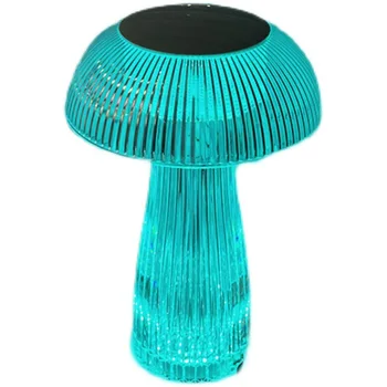 Medūza Kristalų LED Stalo Lempa RGB 16 Spalvų Įkrovimo Touch Kontrolės Nešiojamų Naktį Šviesos, Miegamojo