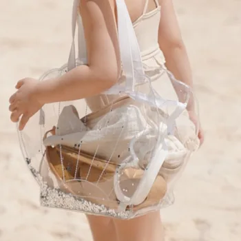 Kūdikių Krepšiai Korėjos Paplūdimio Krepšys Skaidrus Vandeniui Apvalkalas Maišelį Kelionės Didelės Talpos Vaikų Maišelį Plaukimo Maišelį Nešiojamų Saugojimo Krepšys