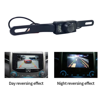 NAUJAS Auto CCD HD 8LED Infraraudonųjų spindulių ilgųjų Ir Trumpųjų Licenciją Plokštės Rėmas Universalus Išorės Atbulinės eigos Kamera HD Naktinio Matymo Automobilių Fotoaparatas