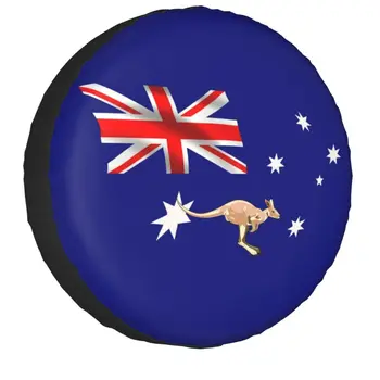 Australijos Vėliava Atsarginio Rato Dangtis su Pajero 4WD RV Užsakymą Australijos Pasididžiavimas Kengūros Simboliai Padangų Raštas 14