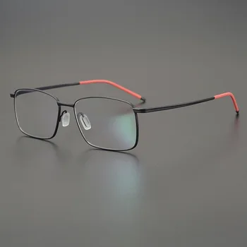 Aukščiausios kokybės retro akiniai, rėmeliai vyrų gryno titano aikštėje optiniai akiniai Trumparegystė skaityti moterų 2023 naują asmeninį akiniai