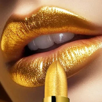 Blizgučiai Gold Lūpų Blizgiu Metaliniu Matiniu Aksomo Vandeniui Ilgalaikis Seksualus Aukso Raudona Rožinė Lūpų Blizgesys Moterų Lūpų Makiažas Kosmetikos