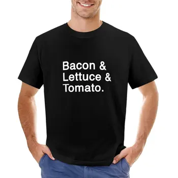 Šoninė & Salotos & Pomidorų. Saulės Priešingybės Šrifto Tiksli (Balta Simbolių) T-Shirt Negabaritinių marškinėliai t marškinėliai vyrams pack