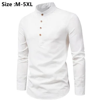 Naujas 2023 Vyrų Verslo Marškinėliai Kieto Slim Oficialaus Biuro Kvėpuojantis Top Marškinėliai Vyrams Medvilnės Skalbiniai ilgomis Rankovėmis Marškinėliai Male M-5XL