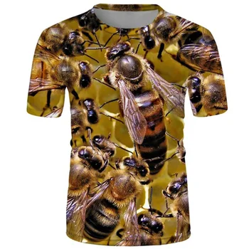 3d Print T Shirt Streetwear Gyvūnų Bičių Vyrai Moterys Mados marškinėliai Vaikams Harajuku Medaus Tees Juokingi Marškinėliai Tees Viršuje 2023