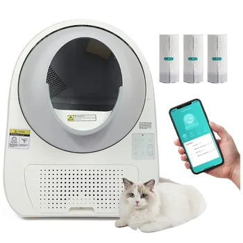 CATLINK Kačių Kraiko Dėžutė Uždara, Automatinė Dezodorantas UV Sterilizavimo Smėlio Savaime išsivalantis 13L Didelės Talpos Smart Kačių Tualeto