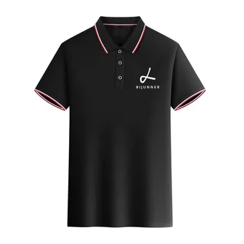 2023 Naujas Mados Golfo Marškinėliai, Unisex Žakardo Apykaklės Plonas Kvėpuojantis Atvartas trumpomis Rankovėmis T-shirt Vyrai Moterų Sportinės aprangos Prekės ženklo Vasaros