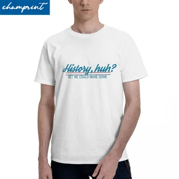 Istorija Huh T-Shirt Vyrai Moterys Raudona Balta Ir Mėlyna Laisvalaikio Medvilnės Tees Apvalios Apykaklės Trumpas Rankovės Marškinėliai Classic Viršūnės