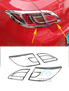 4pcs ABS Chrome Galiniai Šviesos Lempos Dangtelio Apdaila Už Mazda 6 M6 2009 m. 2010 m. 2011 m. 2012