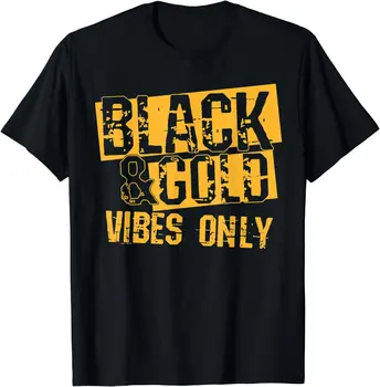 Juodojo Aukso Žaidimo Dienos Grupės Marškinėliai Aukštosios Mokyklos Futbolo, Vyrų, Moterų trumpomis Rankovėmis Juoda T-Shirt