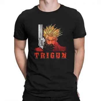 Vyrai T-Shirt TRIGUN Nuostabus Medvilnės Tees Trumpas Rankovės Trigun T Shirt Apvalus Kaklas Drabužių Dovana