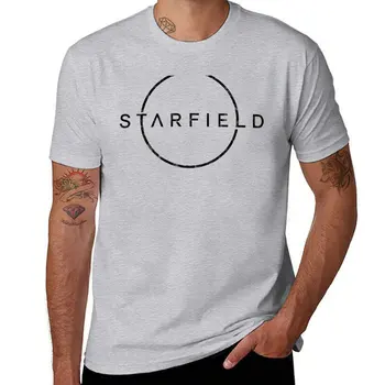 Naujas Starfield Nelaimę Juoda Logotipas Marškinėliai paprasto t-shirt negabaritinių sportinius marškinėlius, Trumpus marškinėlius tuščią t marškiniai vyrams, drabužiai