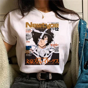 Bungou Benamių Šunų marškinėlius moterims anime marškinėlius mergina dizainerių drabužiai