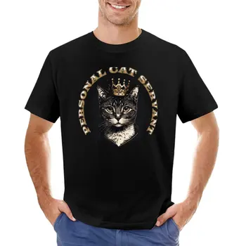 Asmens Katės Tarnas - Karalienė Kačiukas - Retro Baisu Juokinga T-Shirt anime drabužius t marškinėliai vyrams medvilnės