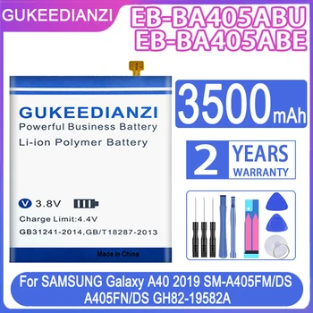 GUKEEDIANZI SAMSUNG EB-BA405ABE EB-BA405ABU 3500mAh Baterija SAMSUNG Galaxy A40 2019 SM-A405FM/DS A405FN/DS GH82-19582A