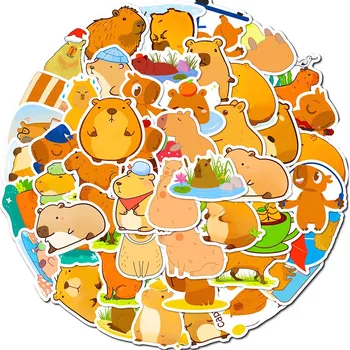 10/50Pcs Animacinių filmų Mielas Kawaii Capybara Įvairių Grafiti Lipdukai 