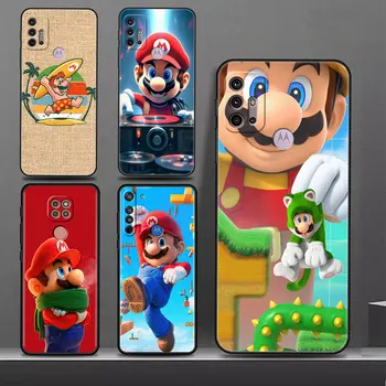 Bros Super Mario Atveju, Motorola G60 G30 G22 G51 G71 Vienas Sintezės Plius Kraštas 20 Lite 30 G9 Žaisti G50 G72 Silikono Telefono Dangtelį Rubisafe