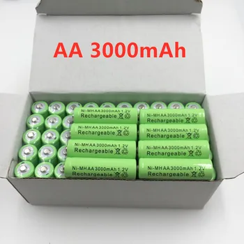 2~20 VNT 1,2 V 3000 mAh NI-MH AA Pre-cargado bateras recargables NI-MH recargable AA batera para juguetes micrfono de la cmara
