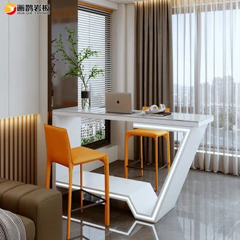 Qa109 high-end modernus minimalistinio specialios formos uolienų plokščių juosta lentelė namo aukštą baro stalo atvira virtuvė, įėjimas skaidinį