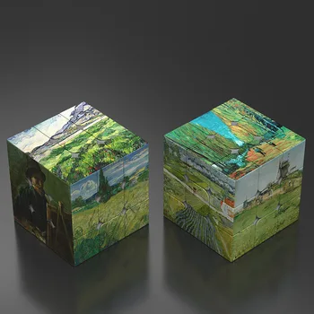 Zcube Spausdinti Asmeninį Magico Cubo 3x3 Berthe Morisot Van Gogh Greitis Magiškasis Kubas 3x3x3 Paveikslų Modelis Rubix Įspūdį Žaislas