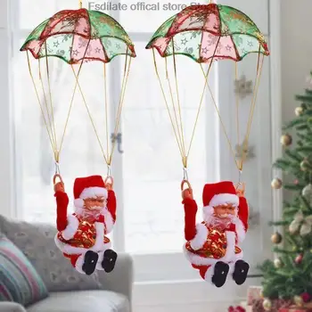 Kūrybos Naujovė Elektros Muzikos Parašiutu Verpimo Stunt Santa Claus Žaislai Kalėdų Dovana Apdailos vaikams juokinga lėlės 2023