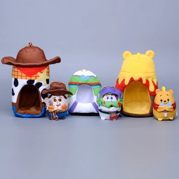 Woody Kawaii 15 cm Pliušinis Žaislas Buzz Lightyear Animacinių filmų Mikė Mielas Maišelį Pakabukas Kambaryje Lėlės 