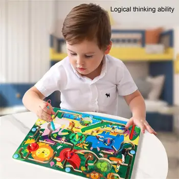 Magnetinių Rutuliukų Labirintas Doodle Lenta Su Karoliukais Pen Montessori Ugdymo Ikimokyklinio Piešimo Bloknotas Tėvų Vaikų Bendravimą Žaislas