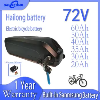 E-bike konversijos rinkinys 60v 48v 1500w Lityum Pil Paketi 60Ah 50Ah 40Ah 35Ah 30Ah 20Ah Li-ion baterija Hailong 18650 Max 72v 3000w