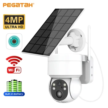 PEGATAH Lauko Saulės Kamera 1080P HD Wifi PIR Žmogaus Aptikimo Belaidžio Priežiūros IP PTZ Kameros su 7800mAh Saulės Skydelis